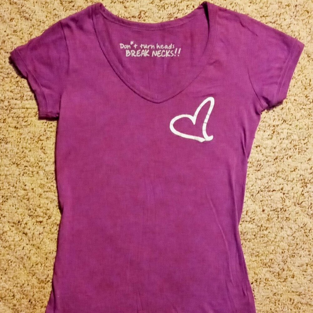 ⚡FINAL SALE⚡Purple Harmonie HPNOTIQ Liqueur LiveLouder Sexy Baby Tee NWOT - Picture 2 of 11